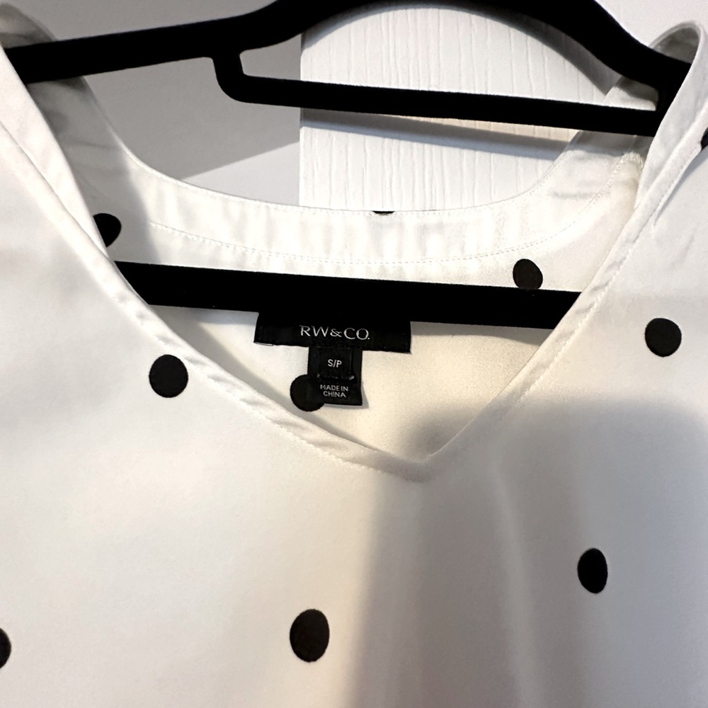 R&W&Co Polka Dot shirt